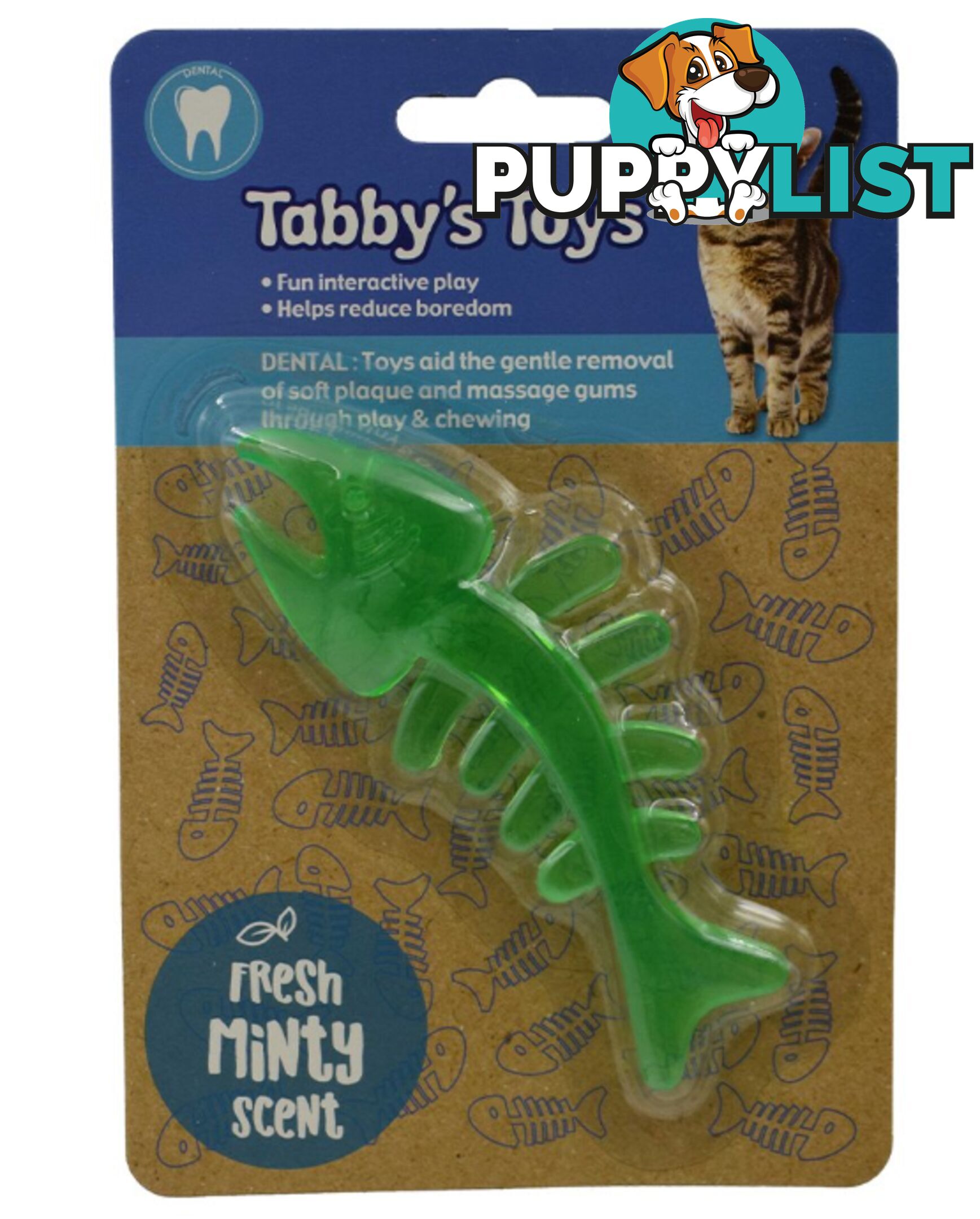 Cat Fish Skeleton Toy - Dental - Tabby's Toys - PPP-TOY2019111904GRN