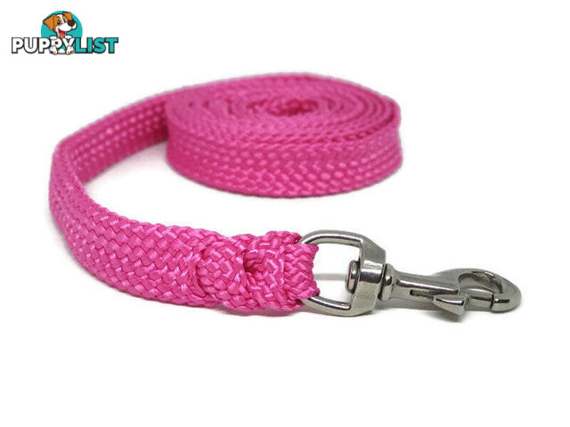 1.8m to 10m Long Dog Lead No Stitching Tough Yarnix 20mm Wide - YNXLD2010SSRED