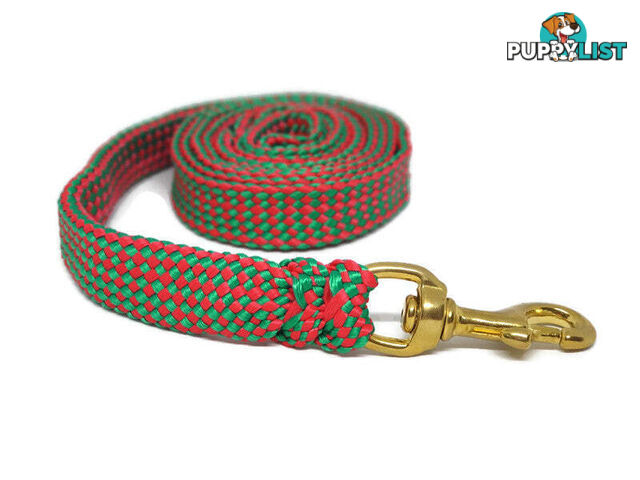 1.8m to 10m Long Dog Lead No Stitching Tough Yarnix 20mm Wide - YNXLD2010SSRED