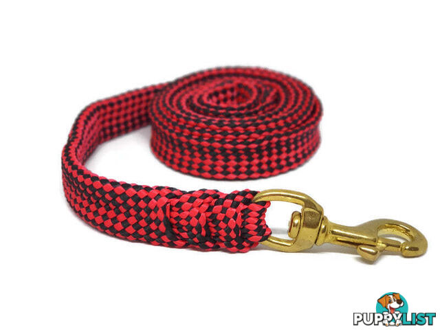 1.8m to 10m Long Dog Lead No Stitching Tough Yarnix 20mm Wide - YNXLD2010SSRED