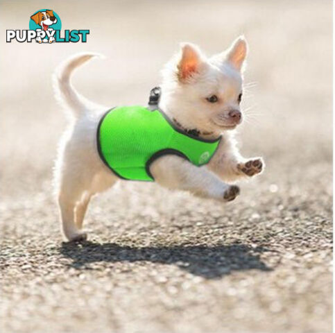 Vest Harness Pet Dog-Cat Step-in Velcro and Buckle Attachments - Moondidley Pets - MDPVESTXLRED