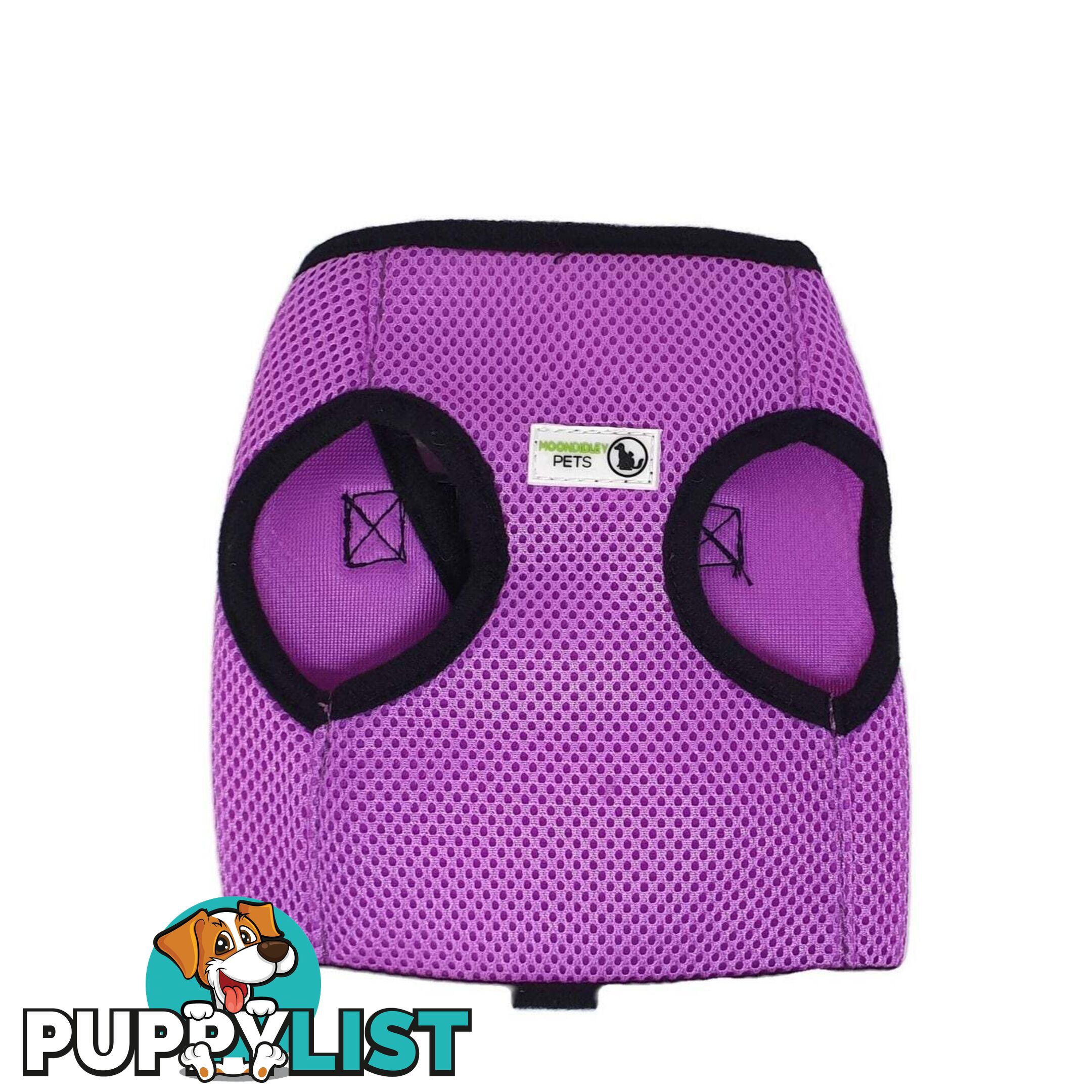 Vest Harness Pet Dog-Cat Step-in Velcro and Buckle Attachments - Moondidley Pets - MDPVESTXLRED