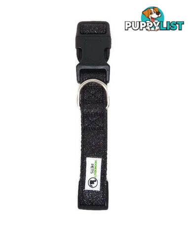Bling Glitter Overlay Nylon Collar - Breakaway Buckle - Moondidley Pets - MDPCOLBLIXSRED