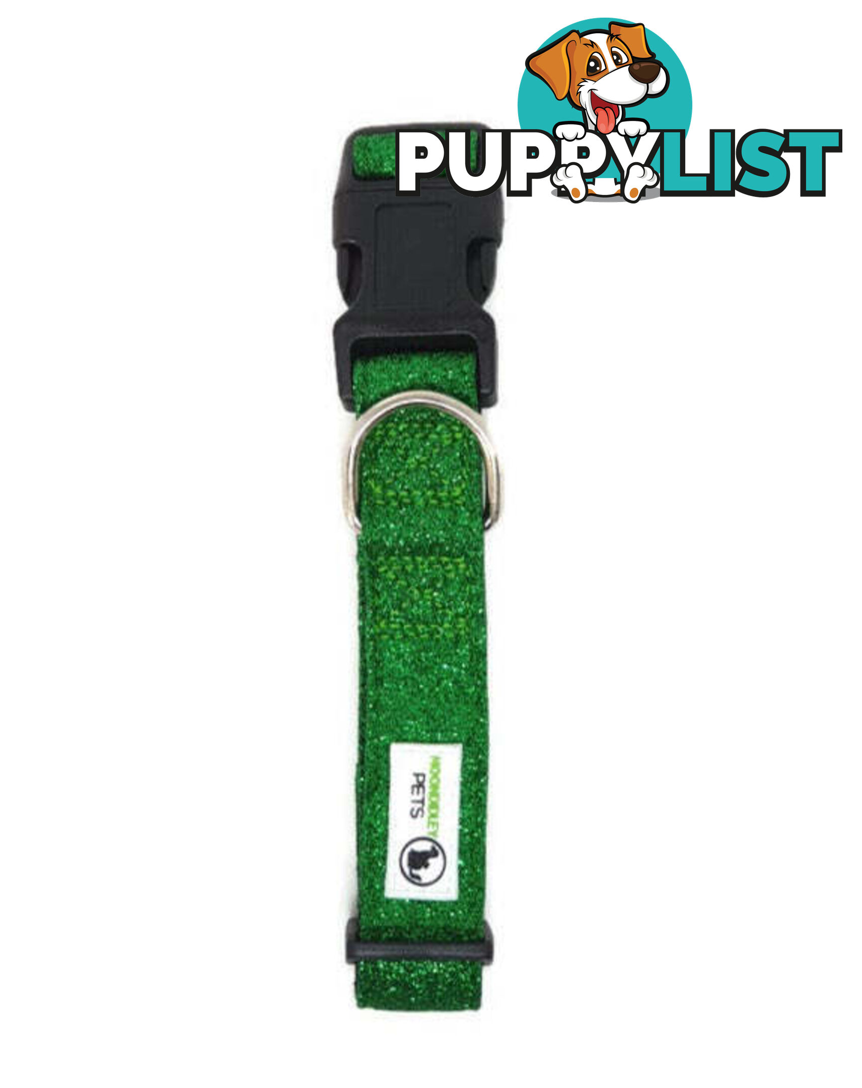 Bling Glitter Overlay Nylon Collar - Breakaway Buckle - Moondidley Pets - MDPCOLBLIXSRED