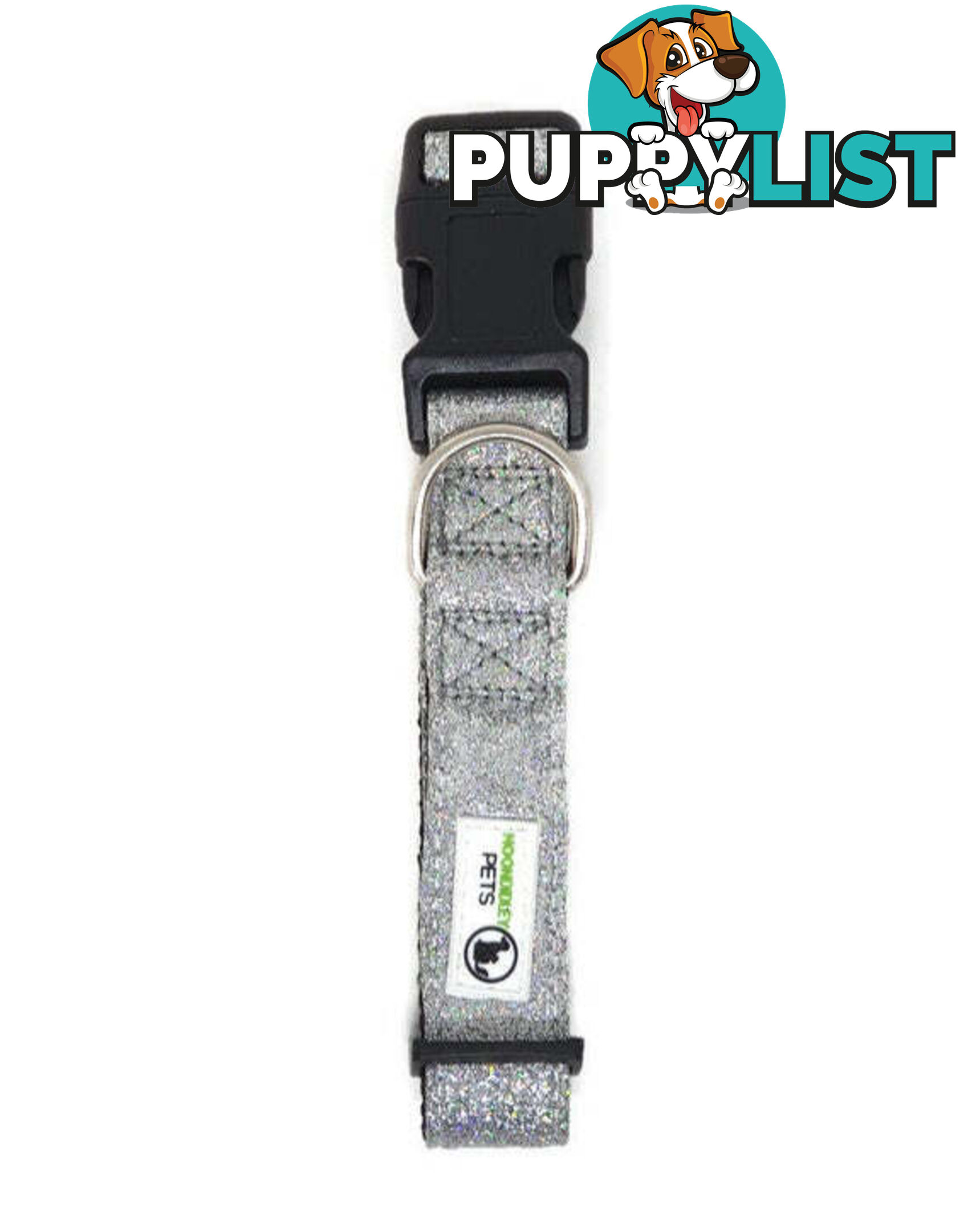 Bling Glitter Overlay Nylon Collar - Breakaway Buckle - Moondidley Pets - MDPCOLBLIXSRED