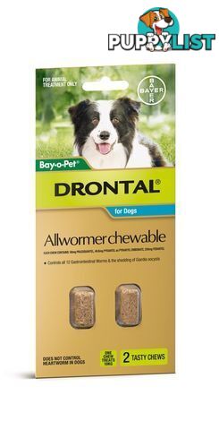 Drontal Dog 10Kg Chewable 2S - Allwormer - WPDHD0100