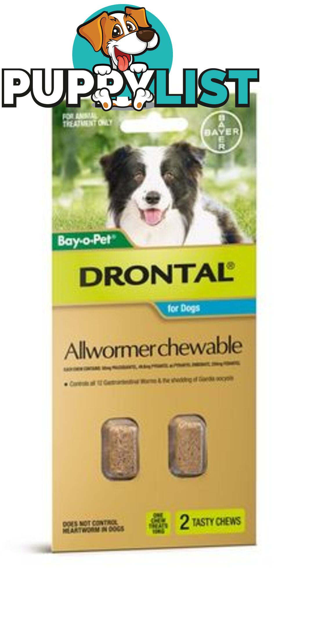 Drontal Dog 10Kg Chewable 2S - Allwormer - WPDHD0100