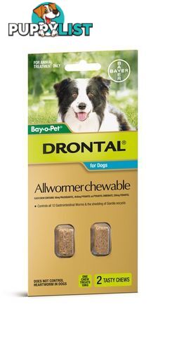 Drontal Dog 10Kg Chewable 2S - Allwormer - WPDHD0100
