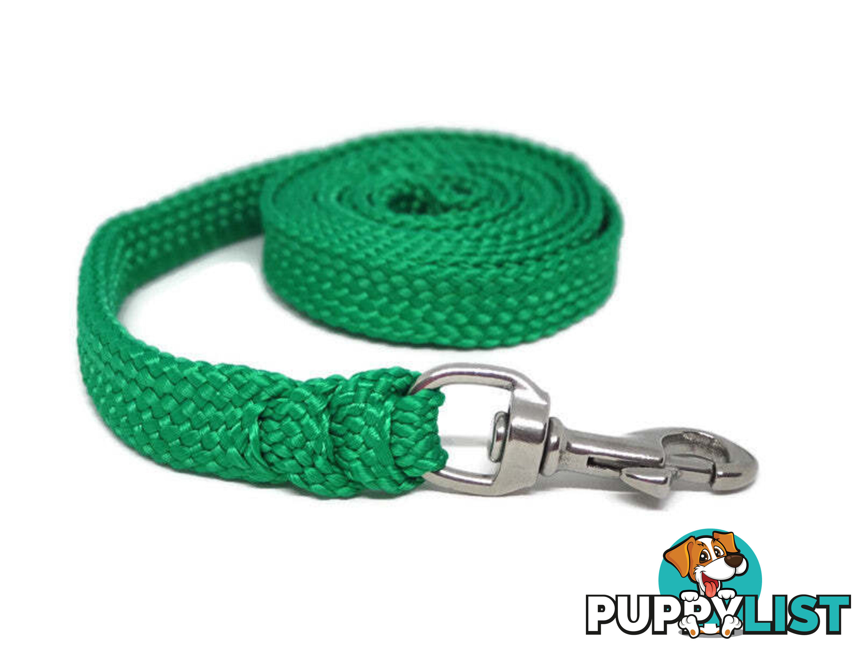 1.8m to 10m Long Dog Lead No Stitching Tough Yarnix 20mm Wide - YNXLD201.8SSBLUYEL
