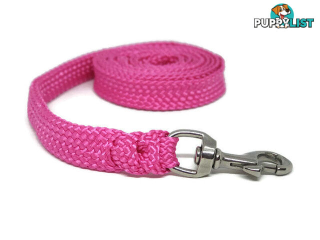 1.8m to 10m Long Dog Lead No Stitching Tough Yarnix 20mm Wide - YNXLD201.8SSBLUYEL