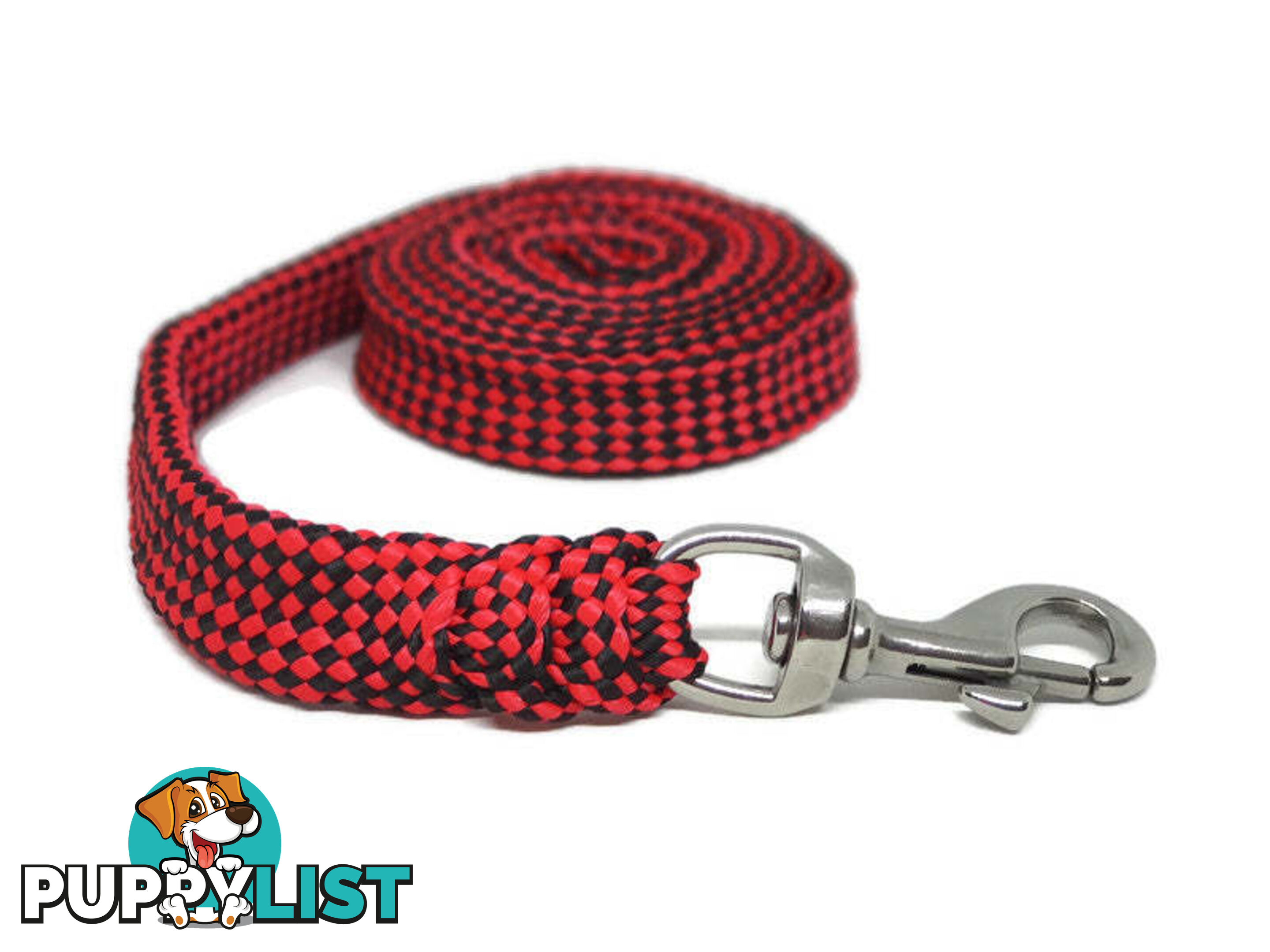 1.8m to 10m Long Dog Lead No Stitching Tough Yarnix 20mm Wide - YNXLD201.8SSBLUYEL