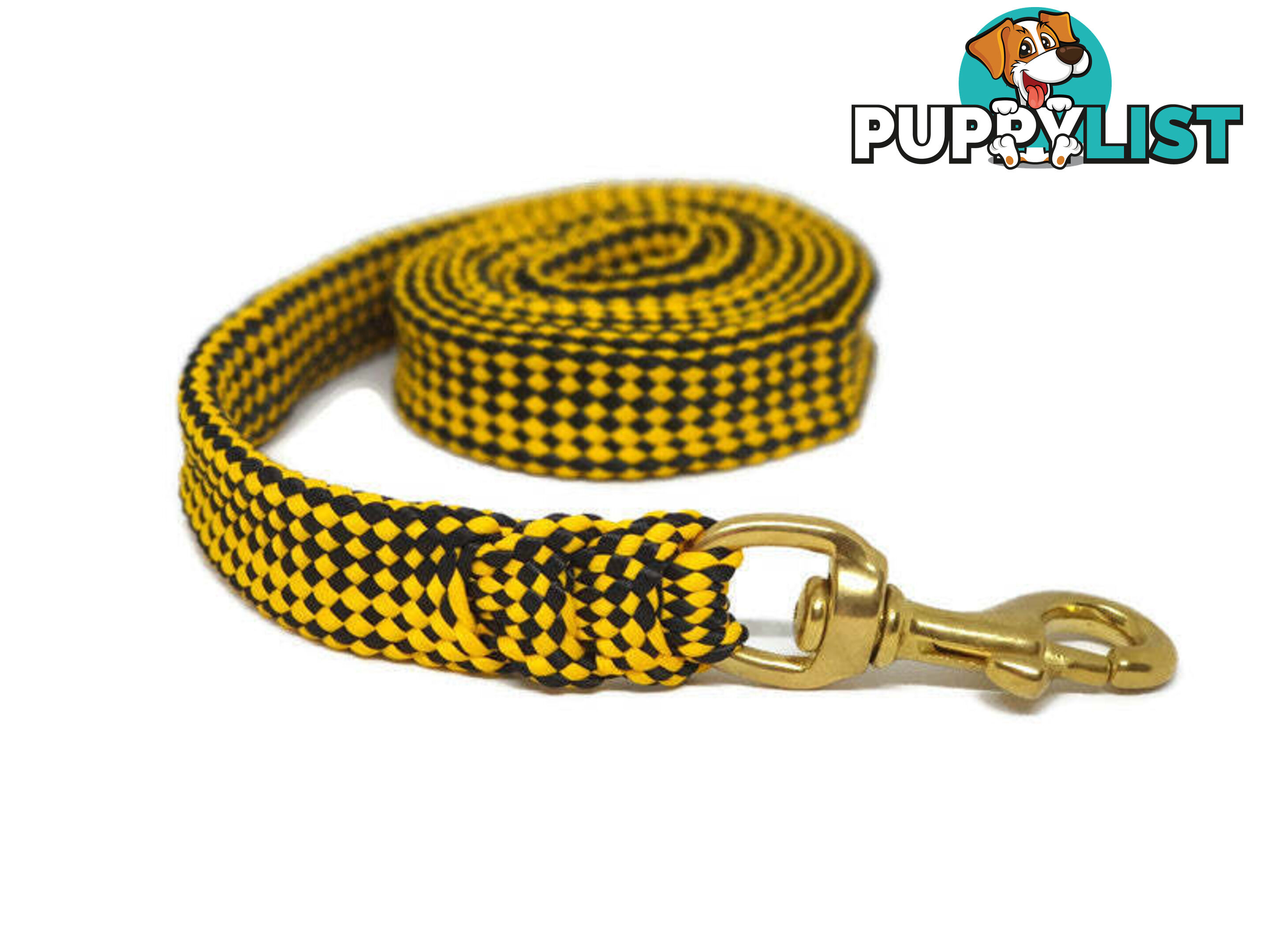 1.8m to 10m Long Dog Lead No Stitching Tough Yarnix 20mm Wide - YNXLD201.8SSBLUYEL