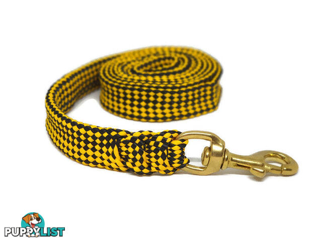 1.8m to 10m Long Dog Lead No Stitching Tough Yarnix 20mm Wide - YNXLD201.8SSBLUYEL