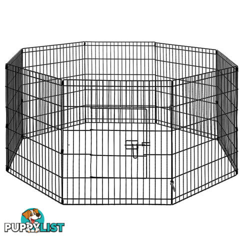 i.Pet 30" 8 Panel Dog Playpen Pet Fence Exercise Cage Enclosure Play Pen - PET-DOGPLAYPEN-30