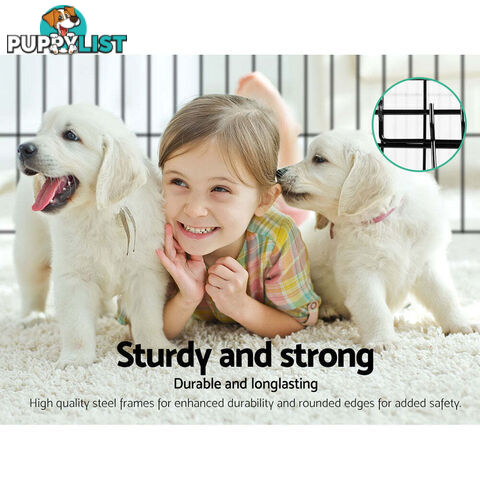 i.Pet 30" 8 Panel Dog Playpen Pet Fence Exercise Cage Enclosure Play Pen - PET-DOGPLAYPEN-30