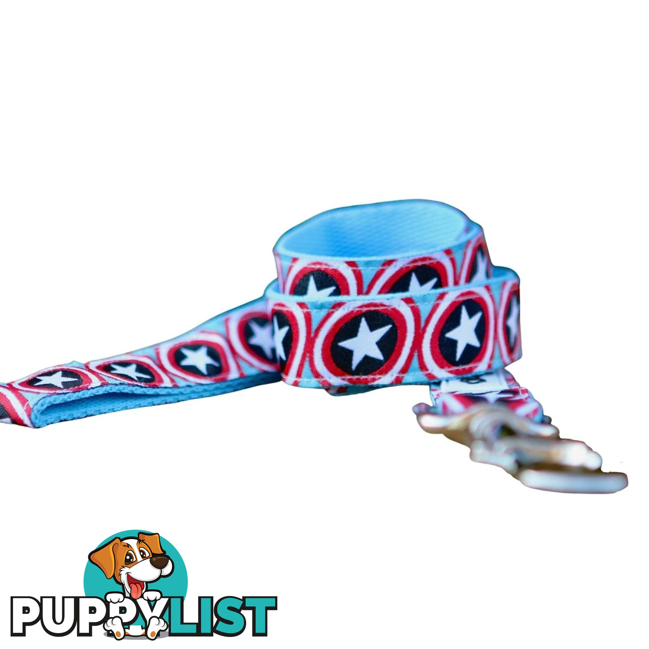 Captain America Dog Lead - Hand Made by The Bark Side - TBSLDCAP201.8