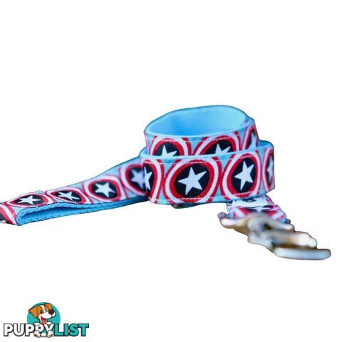 Captain America Dog Lead - Hand Made by The Bark Side - TBSLDCAP201.8