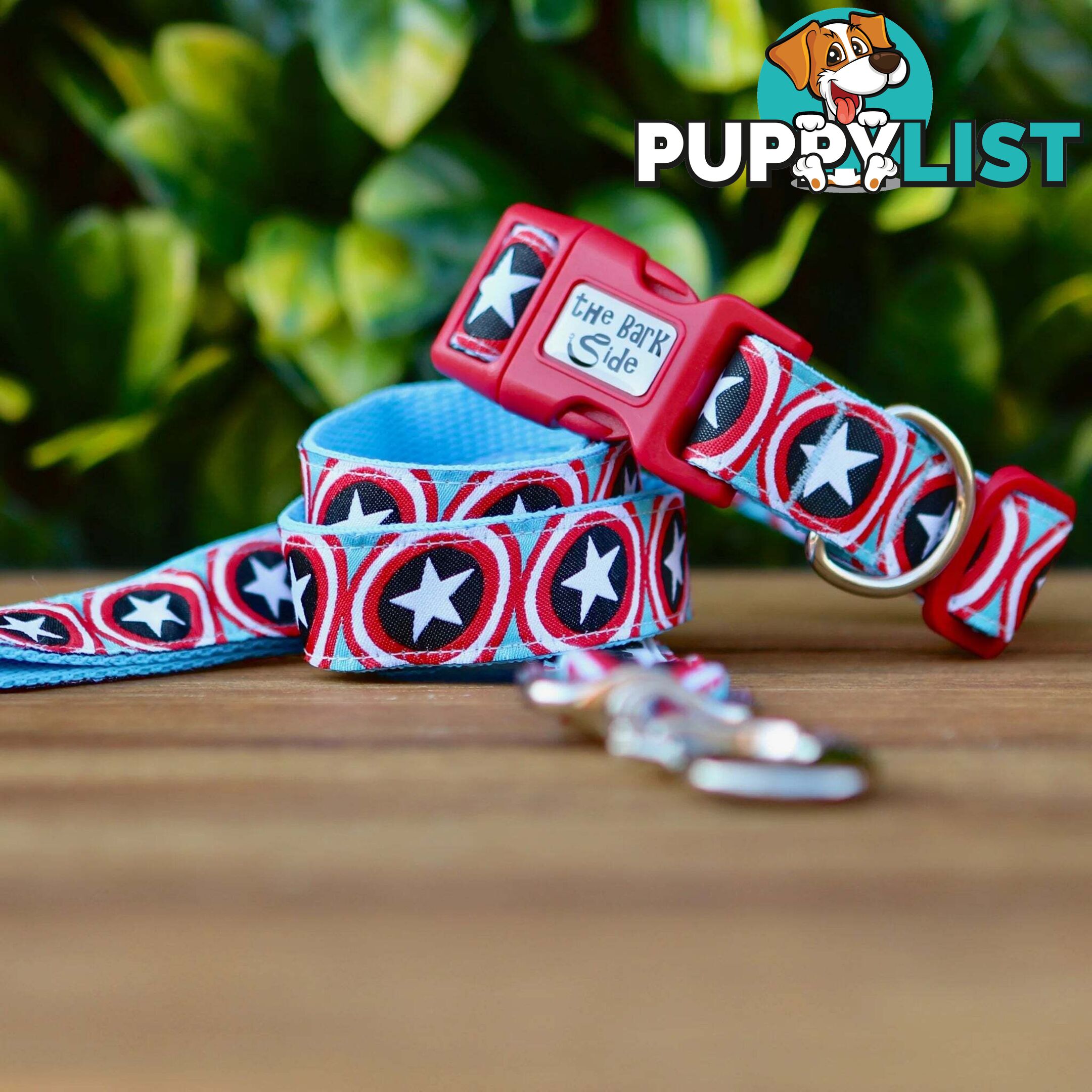 Captain America Dog Lead - Hand Made by The Bark Side - TBSLDCAP201.8