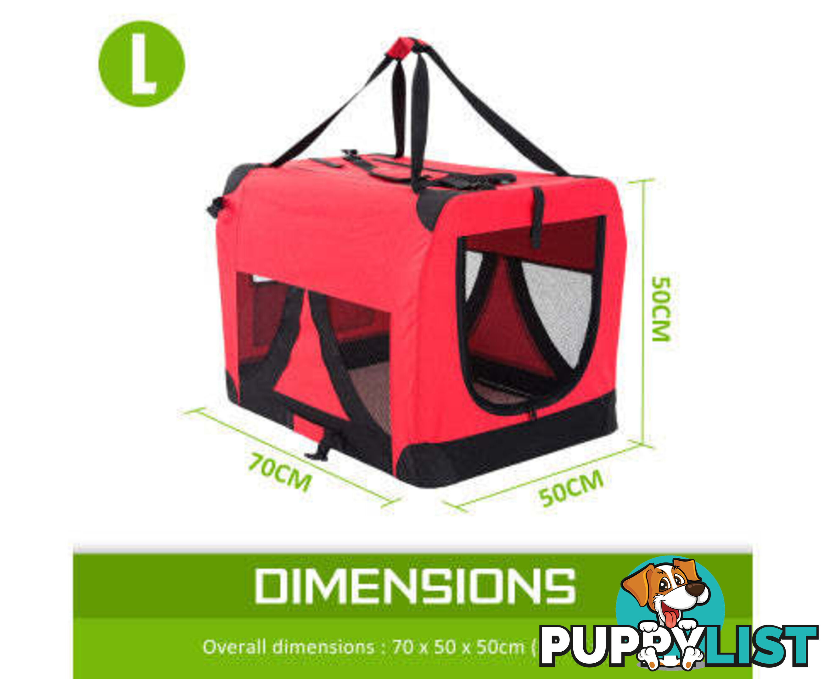 Paw Mate Portable Soft Dog Cage Crate Carrier - V274-PET-02XXXL-GY