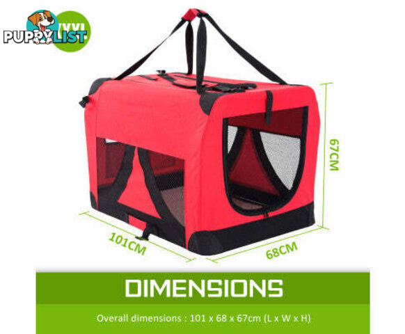 Paw Mate Portable Soft Dog Cage Crate Carrier - V274-PET-02XXXL-GY