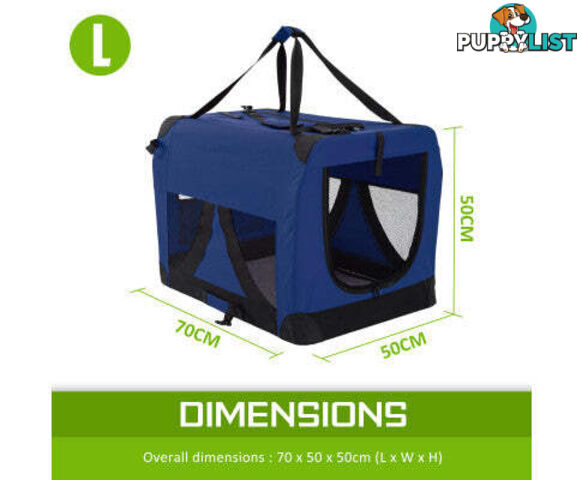 Paw Mate Portable Soft Dog Cage Crate Carrier - V274-PET-02XXXL-GY