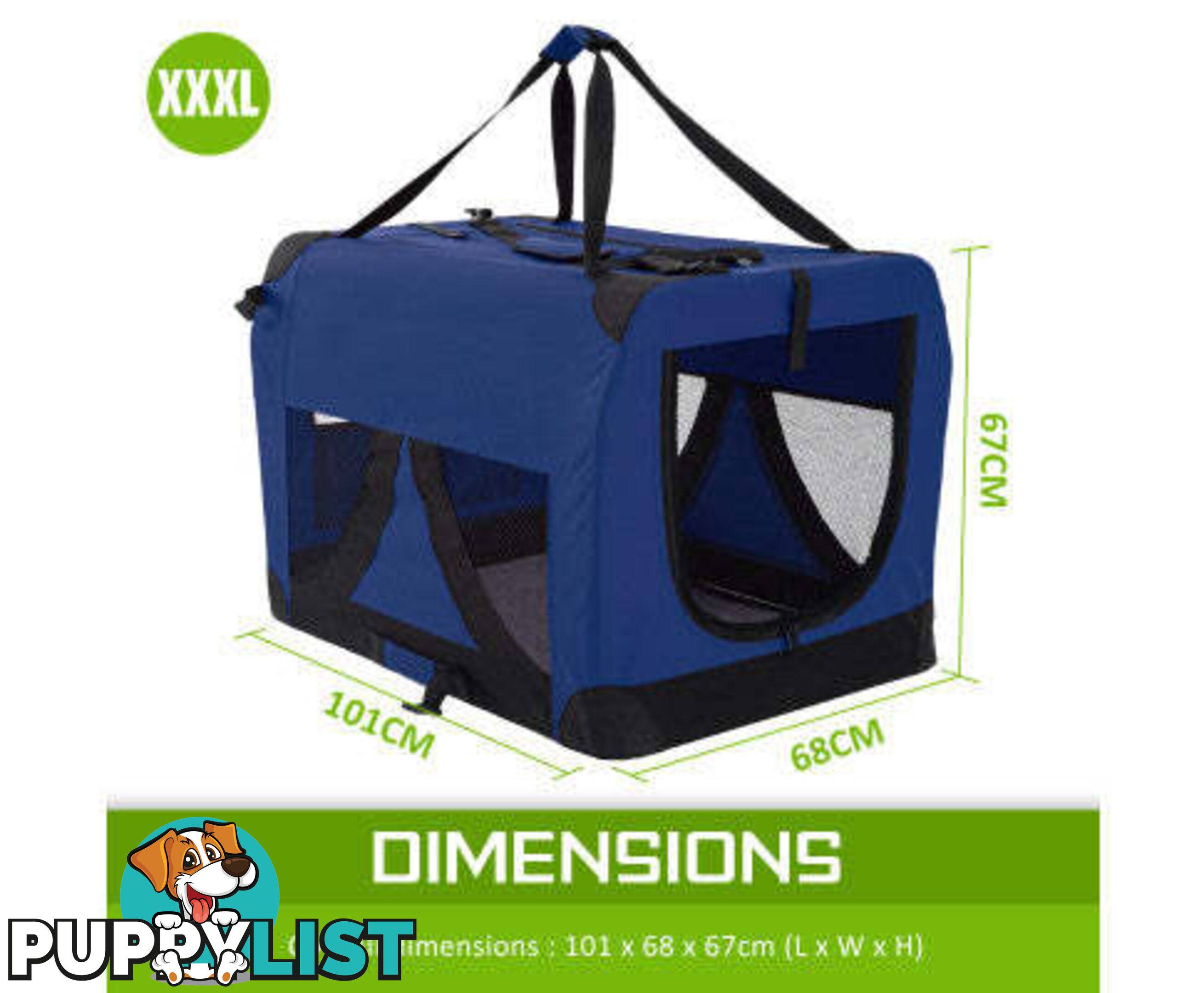 Paw Mate Portable Soft Dog Cage Crate Carrier - V274-PET-02XXXL-GY
