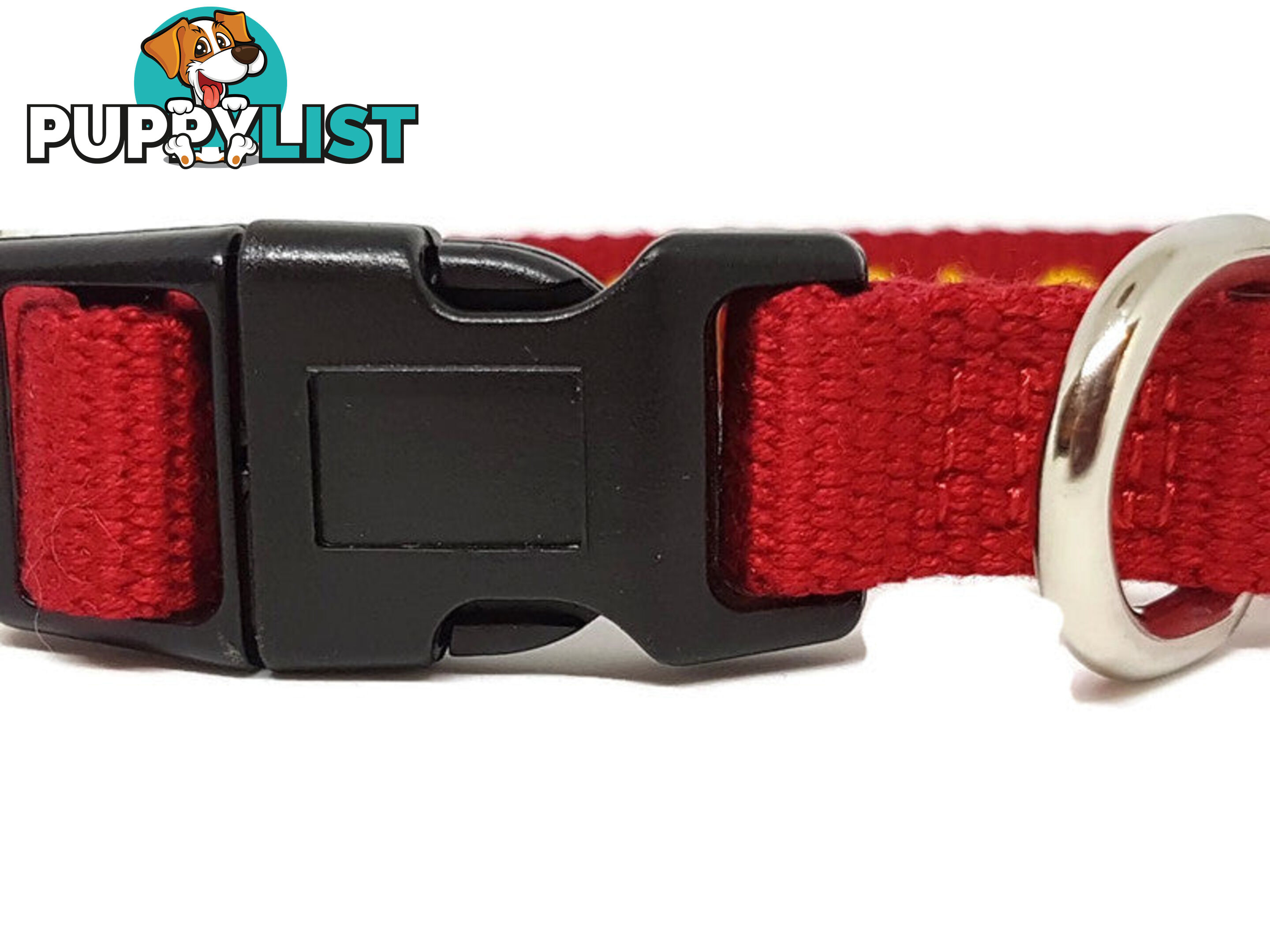 Doggie ID Collar Bamboo Fibre Personalised Embroidered - CCB-CO-001-MGN-NO