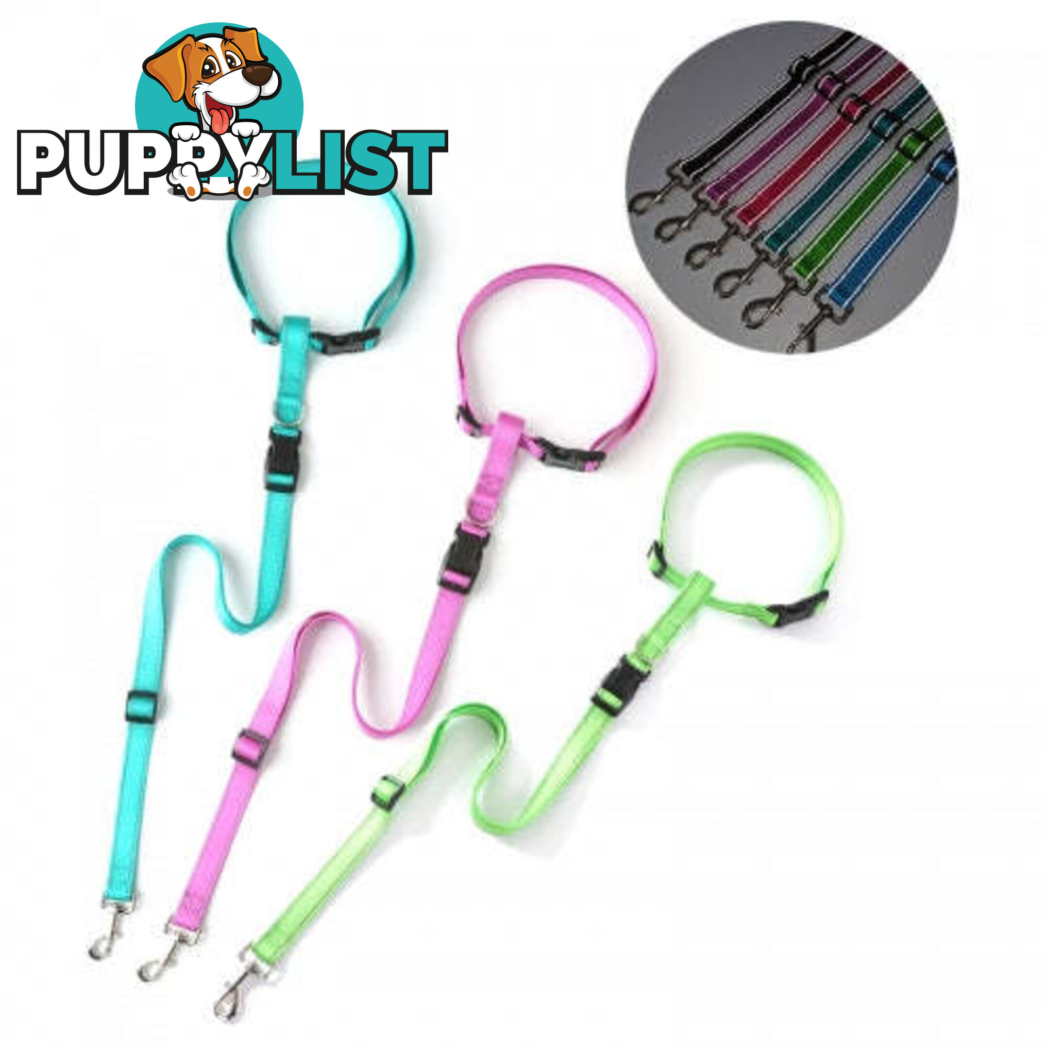 Hands Free Runner/Walker Waist Dog Leash Reflective- Moondidley Pets - MDPLDRUNRED