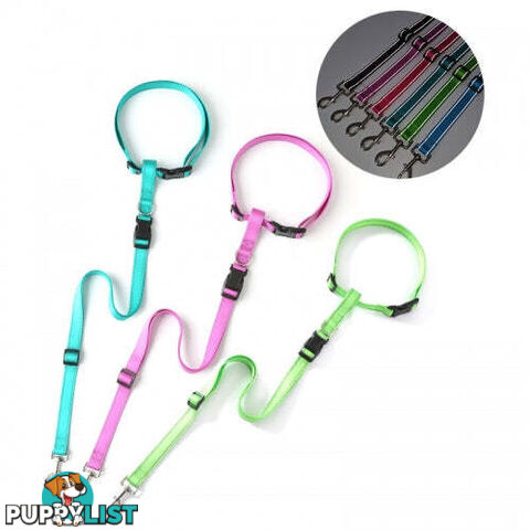 Hands Free Runner/Walker Waist Dog Leash Reflective- Moondidley Pets - MDPLDRUNRED