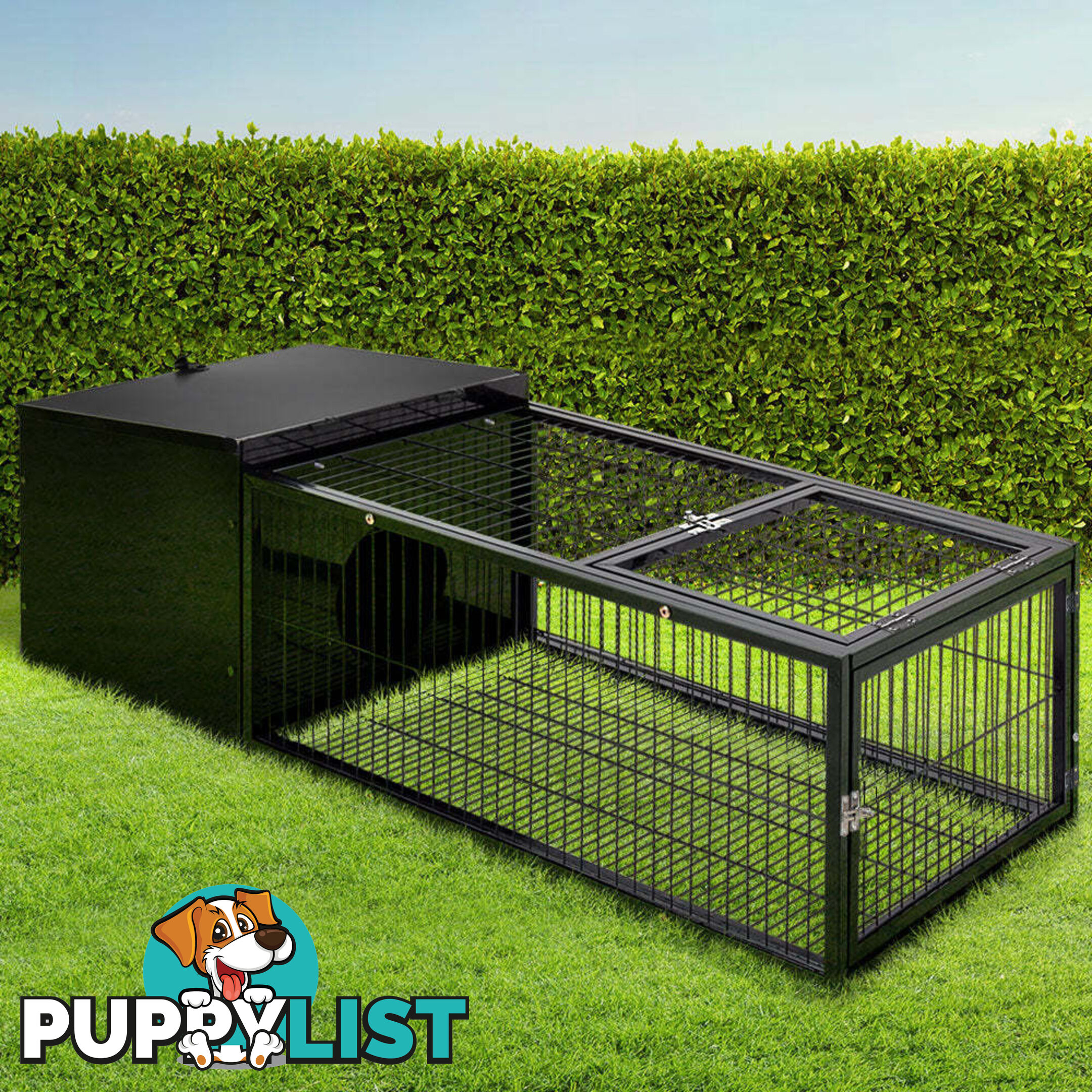 i.Pet Rabbit Cage 122x52cm Hutch Enclosure Carrier Metal - PET-RAB-CAGE-L120
