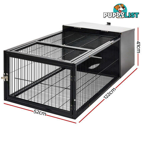 i.Pet Rabbit Cage 122x52cm Hutch Enclosure Carrier Metal - PET-RAB-CAGE-L120
