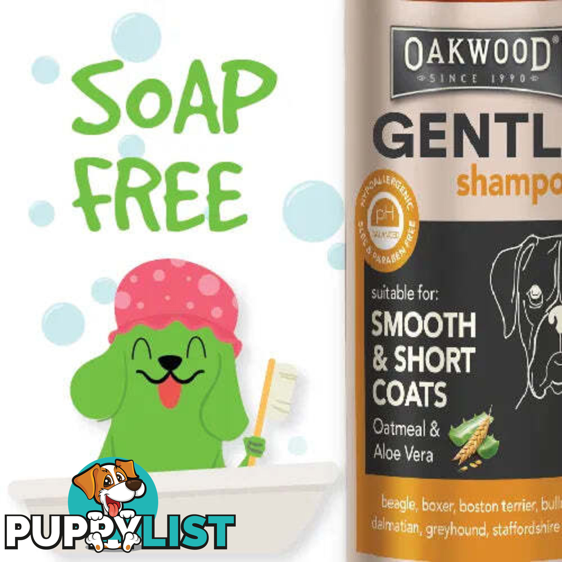 OAKWOOD PET SHAMPOO - GENTLE OATMEAL & ALOE VERA 280ML - BAINBRIDGE - BB-A7160