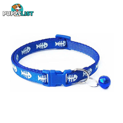 Fish Bone Cat Collar - Hand Made by The Bark Side - TBSFISPNK
