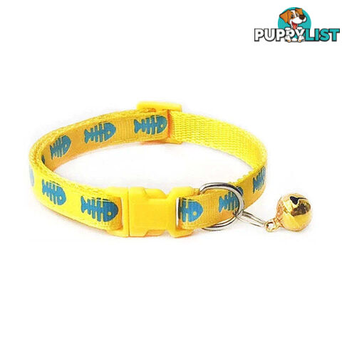 Fish Bone Cat Collar - Hand Made by The Bark Side - TBSFISPNK