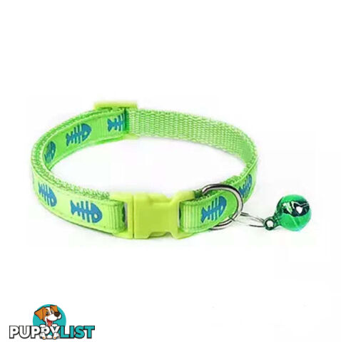 Fish Bone Cat Collar - Hand Made by The Bark Side - TBSFISPNK