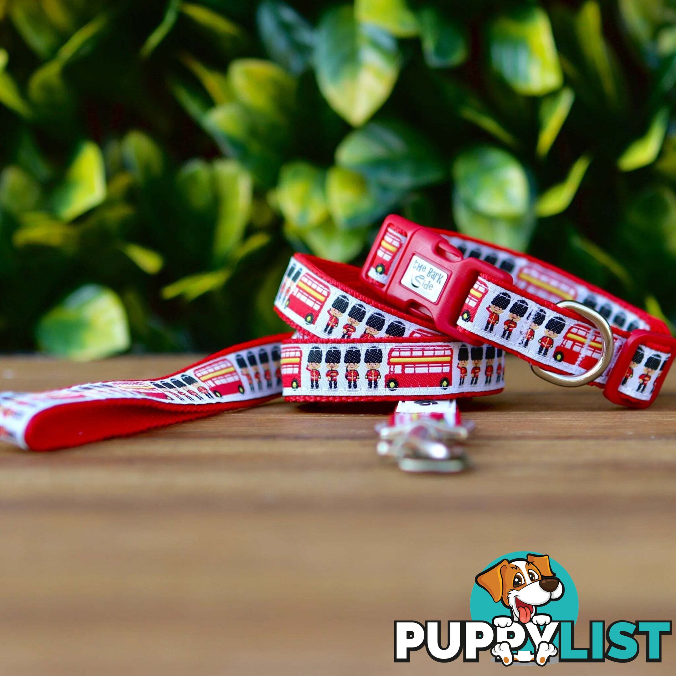 London Themed Dog Lead / Dog Leash - Hand Made by The Bark Side - TBSLDLONRED201.5
