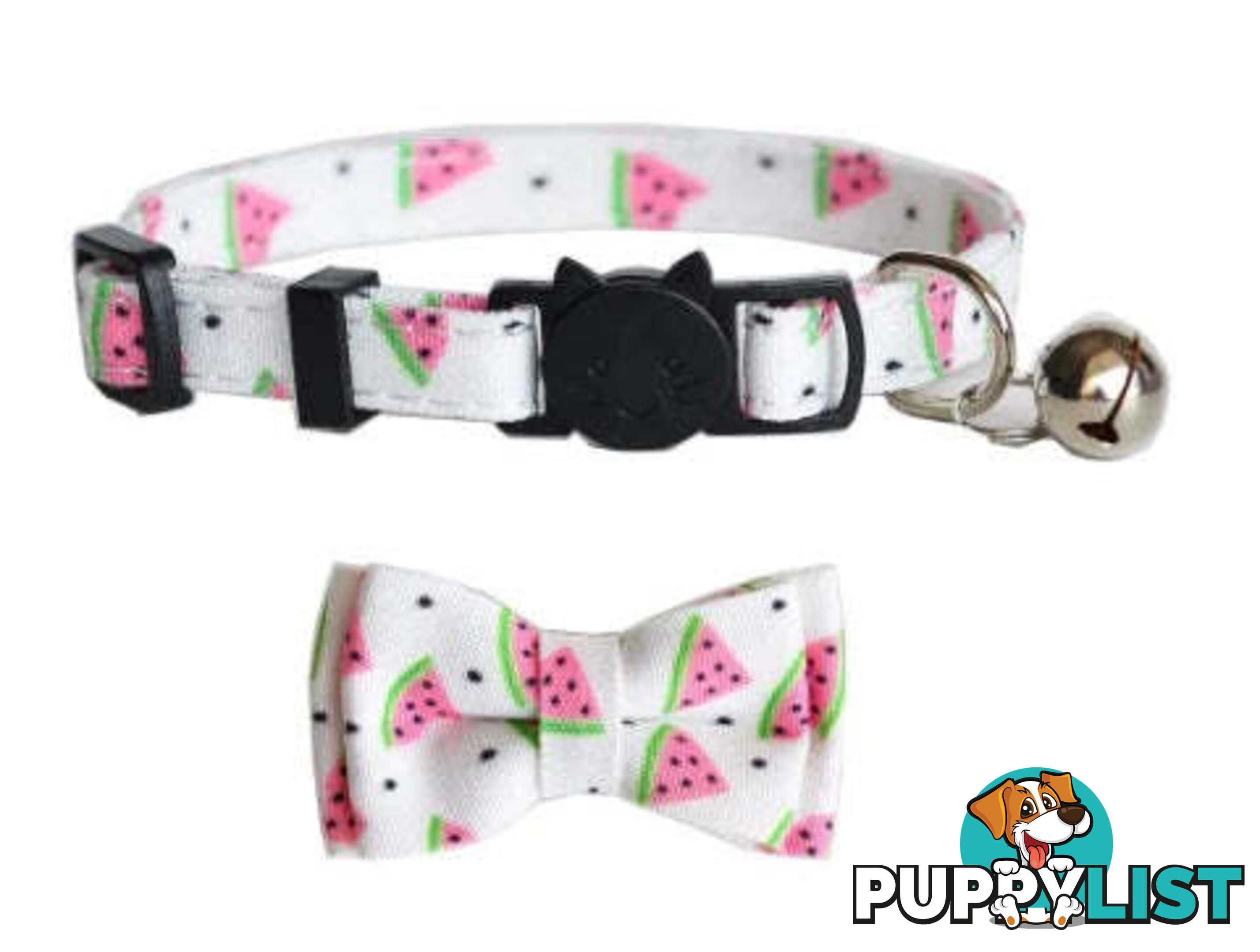 Breakaway Cat Collar & Bow Tie / XS - Hand Made by The Bark Side - TBSBRKXSSTR