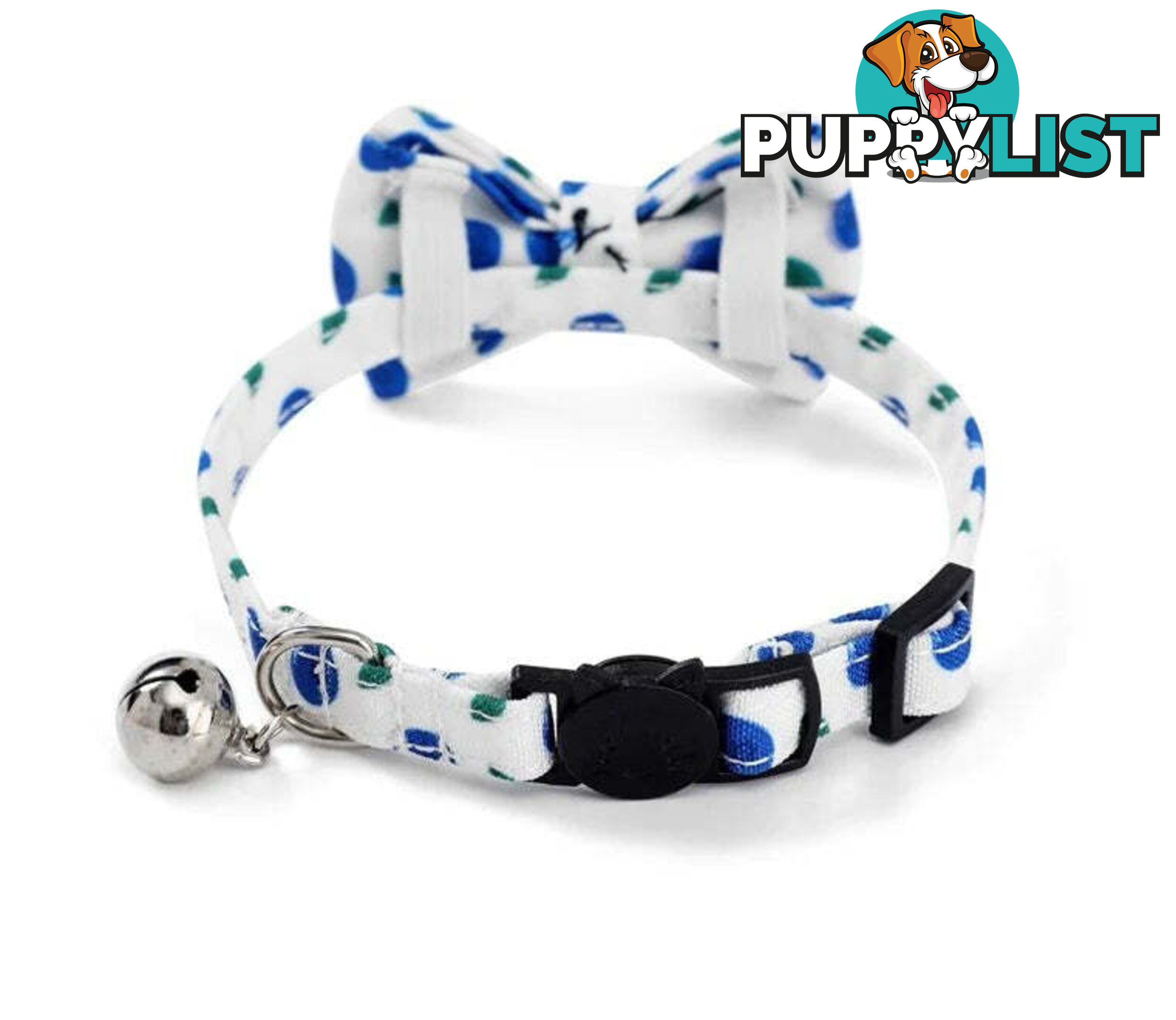 Breakaway Cat Collar & Bow Tie / XS - Hand Made by The Bark Side - TBSBRKXSSTR