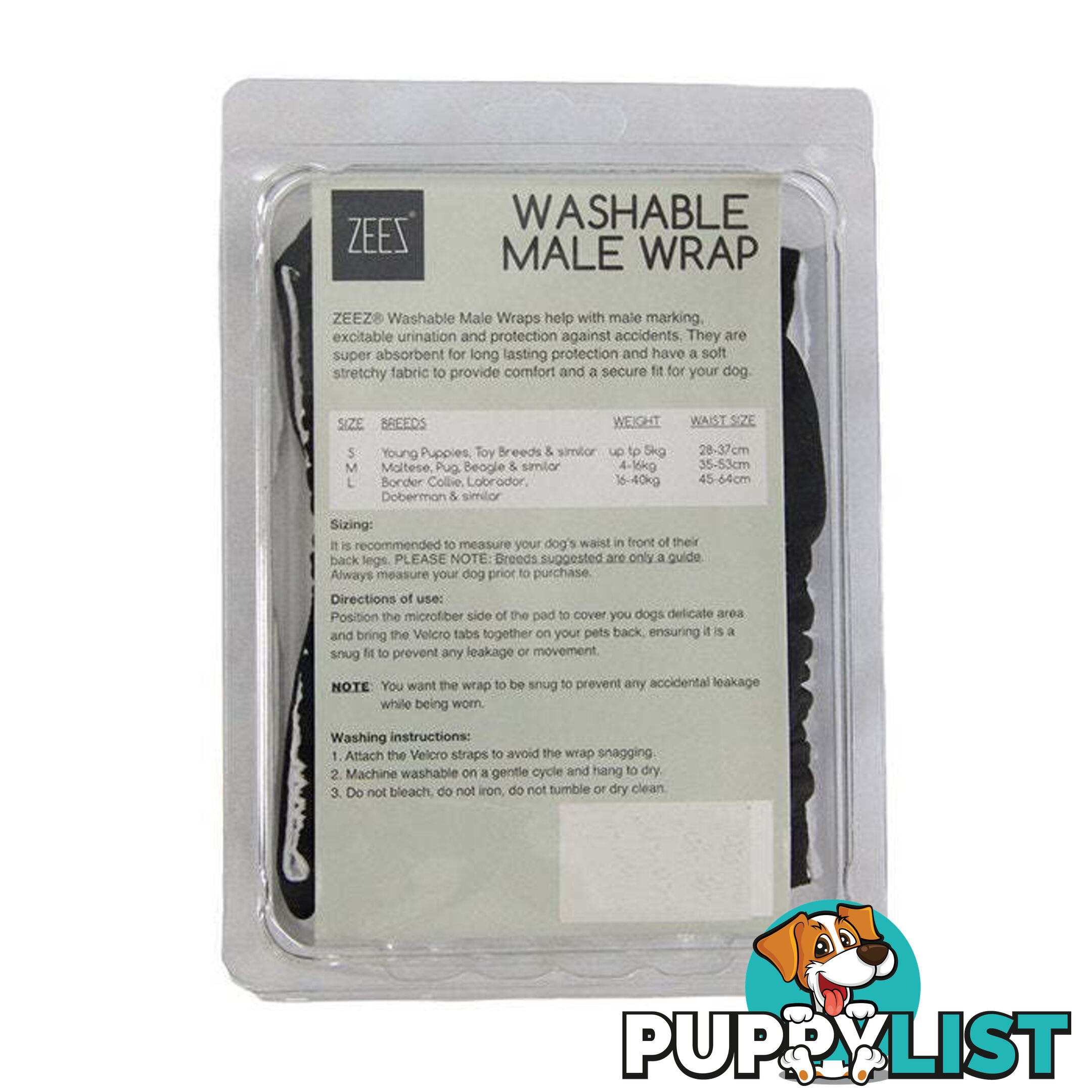 Washable Male Wrap ZEEZ - PPP-51-ZWW04314