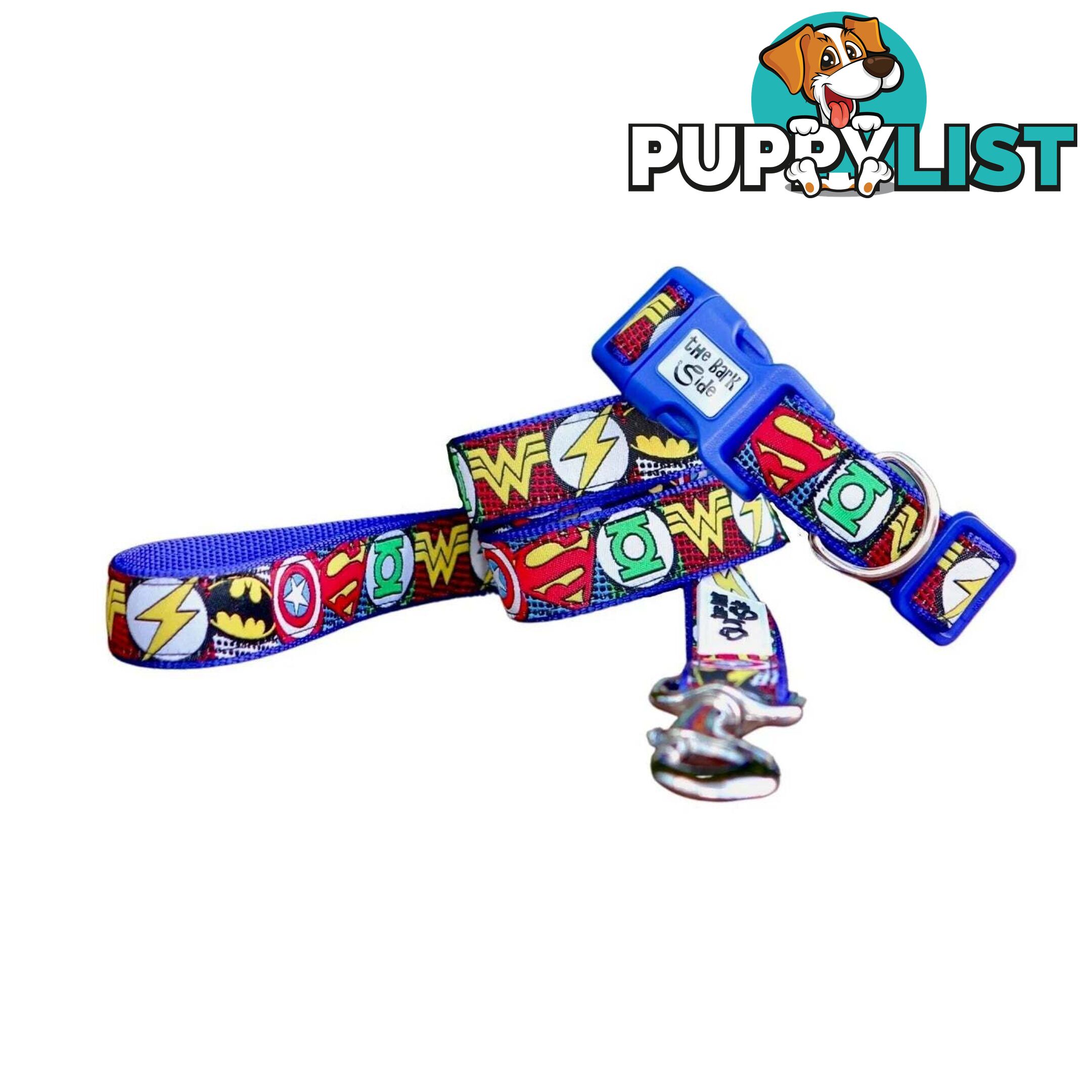 Superhero Dog Lead / Dog Leash - Hand Made by The Bark Side - TBSLDSUPBLU251.2
