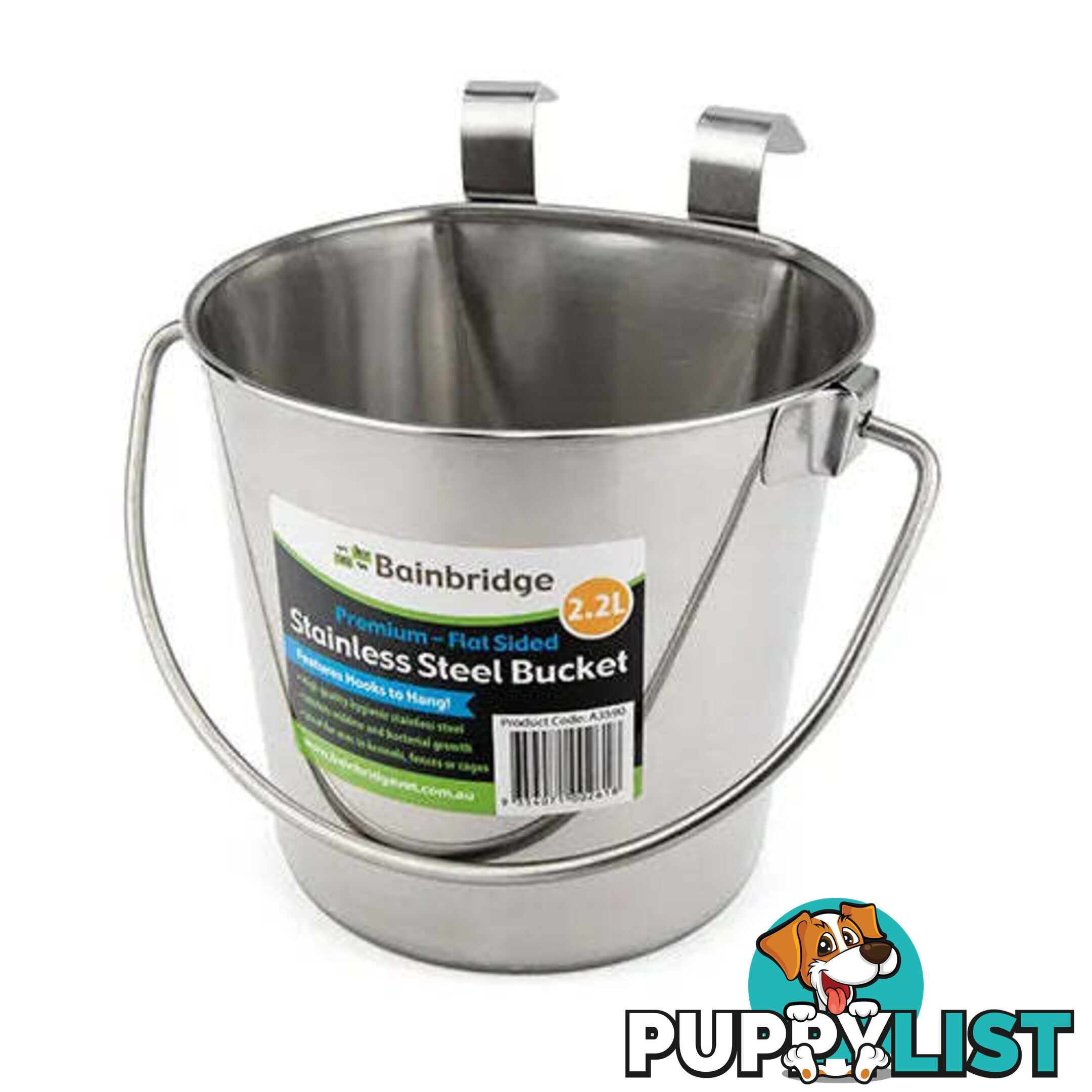 FLAT SIDED STAINLESS BUCKETS - BAINBRIDGE - BB-A3520