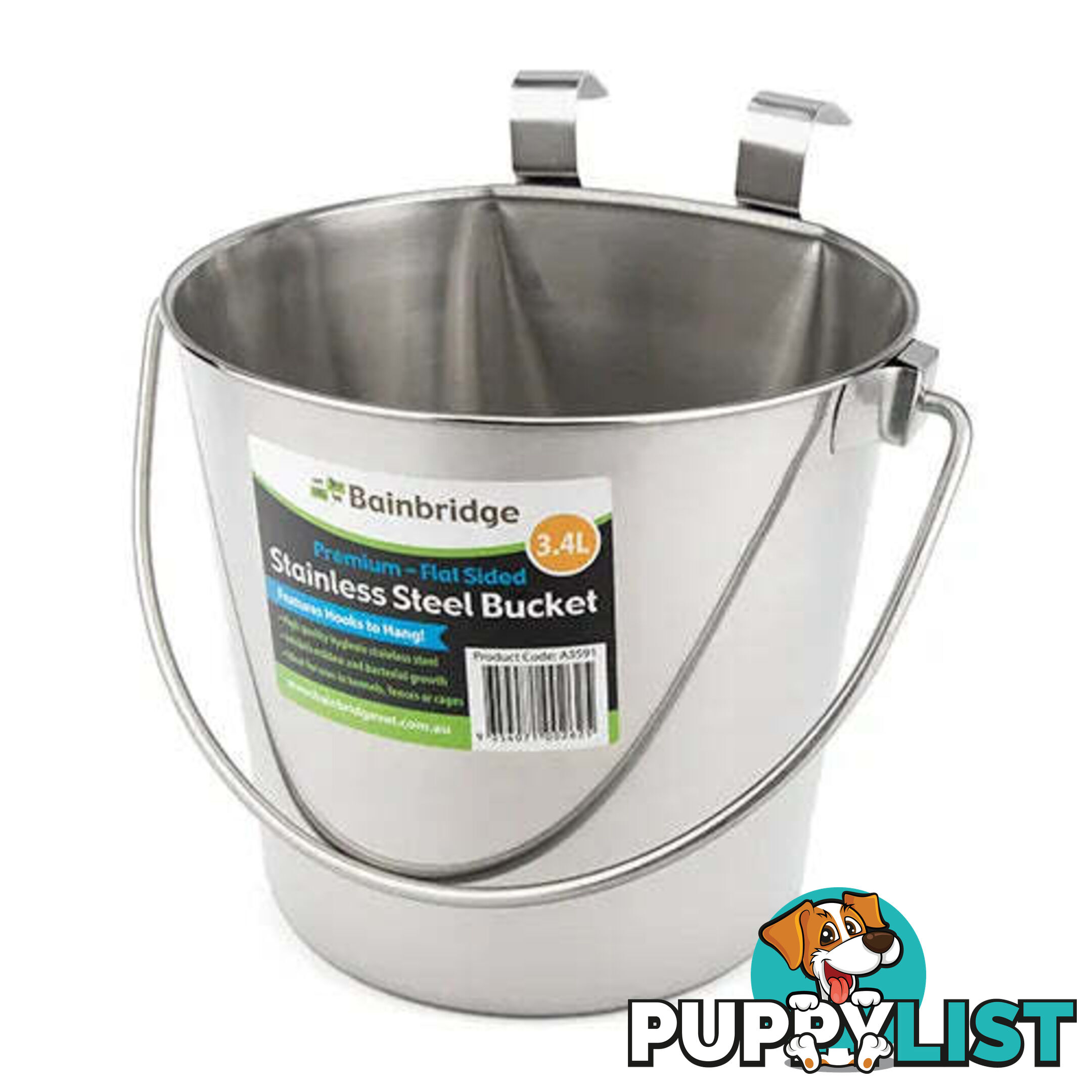 FLAT SIDED STAINLESS BUCKETS - BAINBRIDGE - BB-A3520