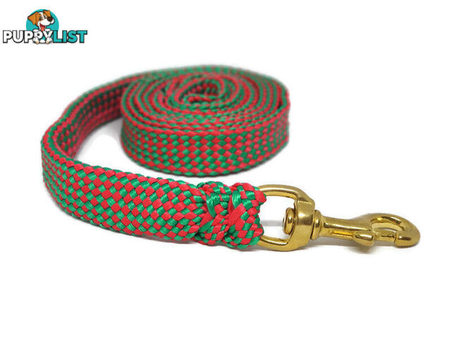 1.8m to 10m Long Dog Lead No Stitching Tough Yarnix 20mm Wide - YNXLD201.8BRPUR