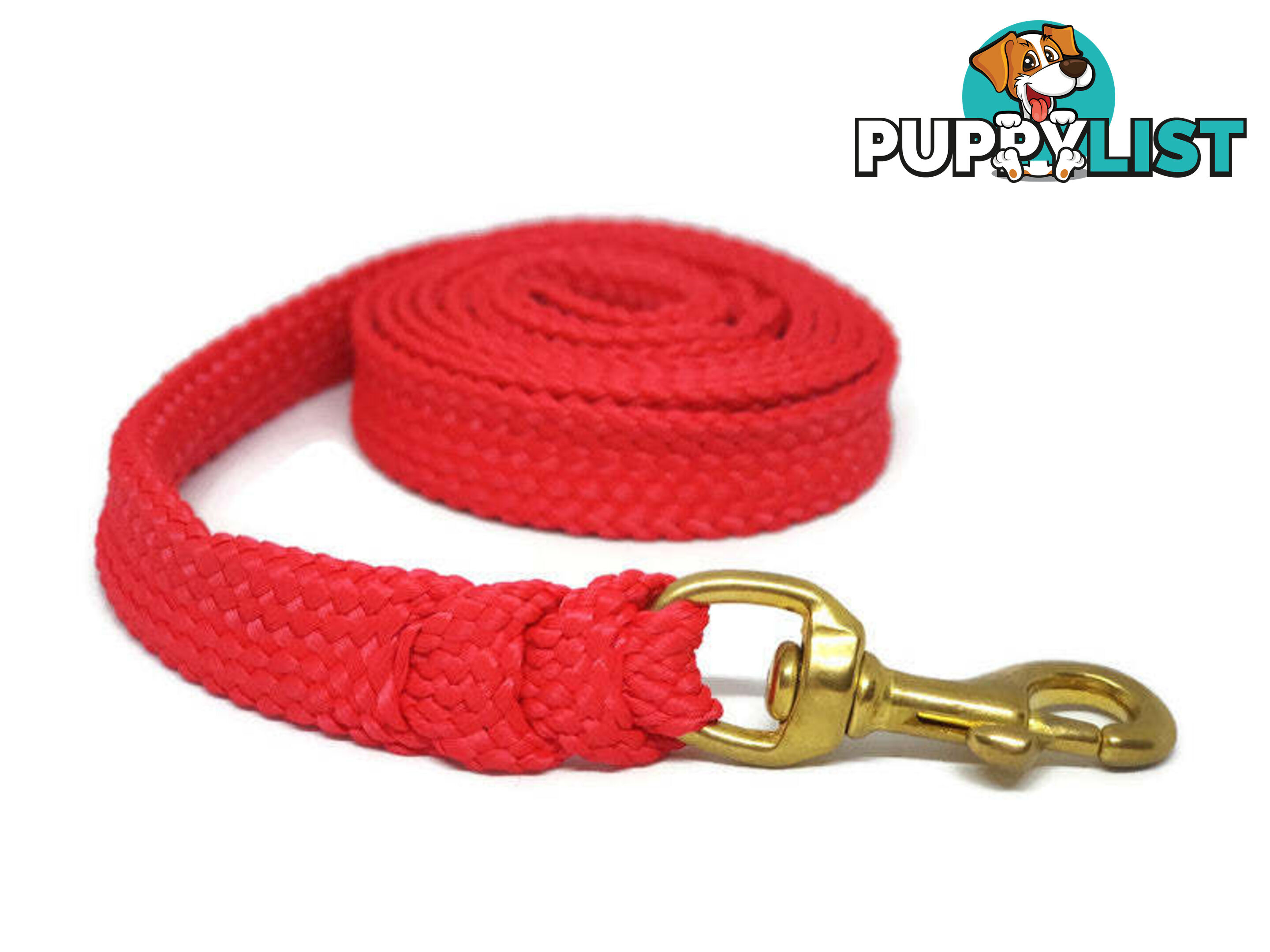 1.8m to 10m Long Dog Lead No Stitching Tough Yarnix 20mm Wide - YNXLD201.8BRPUR