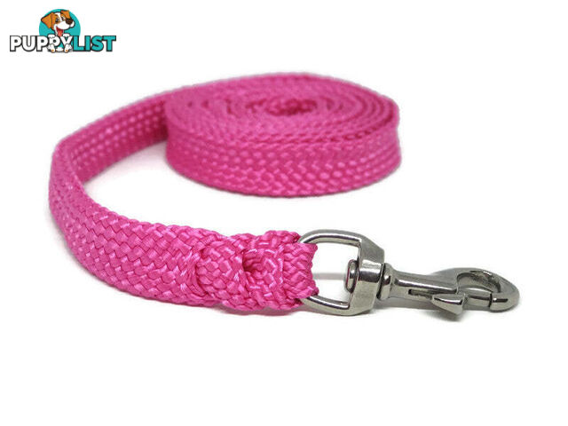 1.8m to 10m Long Dog Lead No Stitching Tough Yarnix 20mm Wide - YNXLD201.8BRPUR