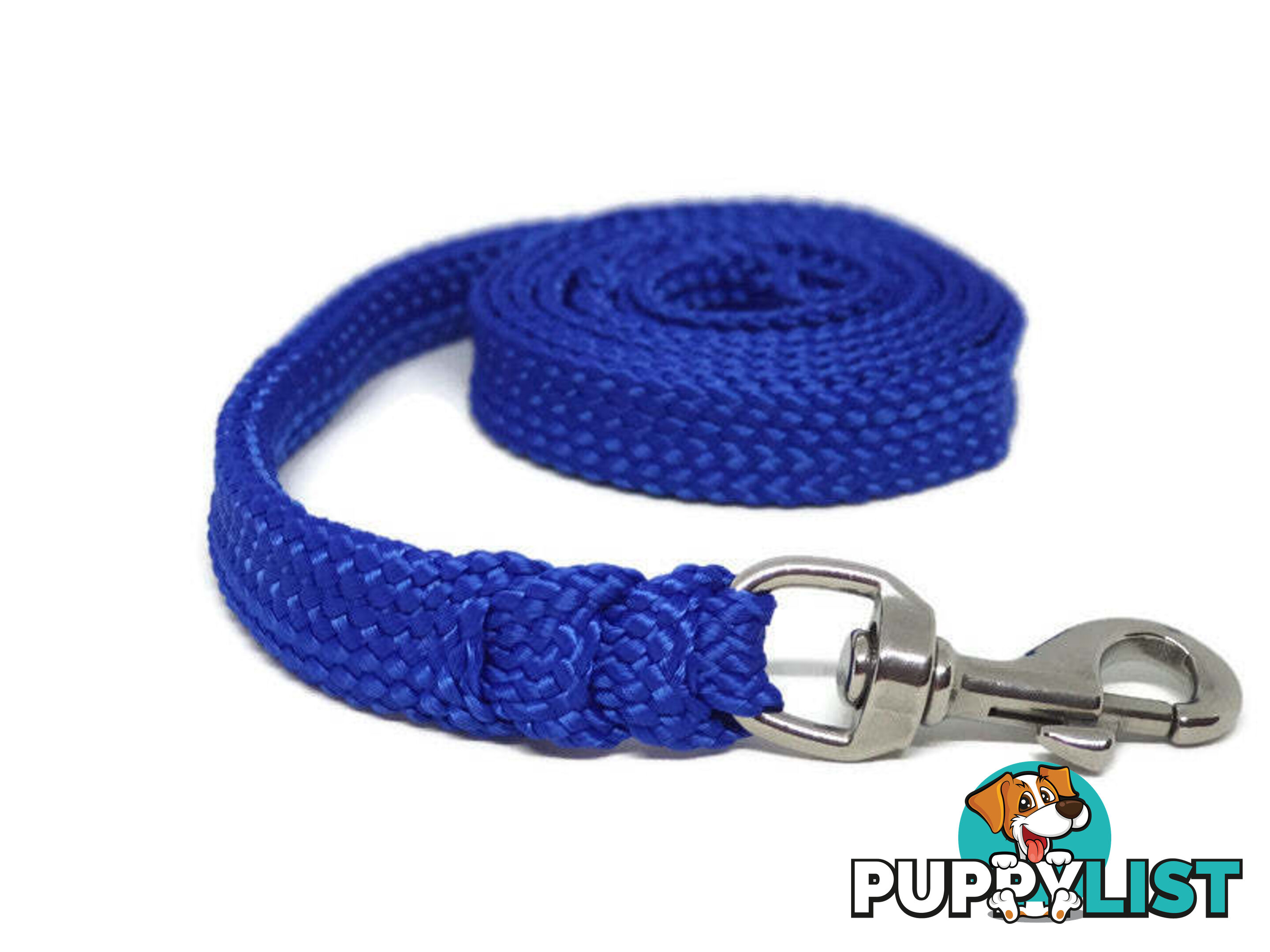 1.8m to 10m Long Dog Lead No Stitching Tough Yarnix 20mm Wide - YNXLD201.8BRPUR