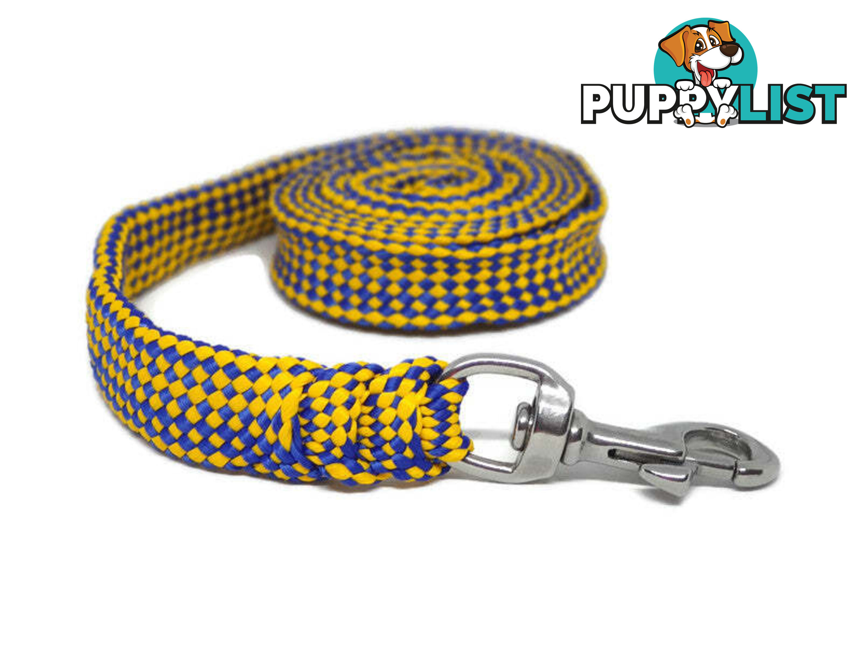 1.8m to 10m Long Dog Lead No Stitching Tough Yarnix 20mm Wide - YNXLD201.8BRPUR