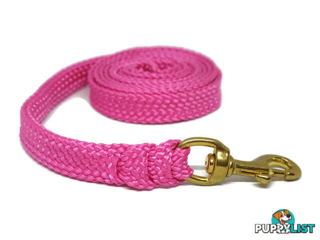 1.8m to 10m Long Dog Lead No Stitching Tough Yarnix 20mm Wide - YNXLD201.8BRPUR