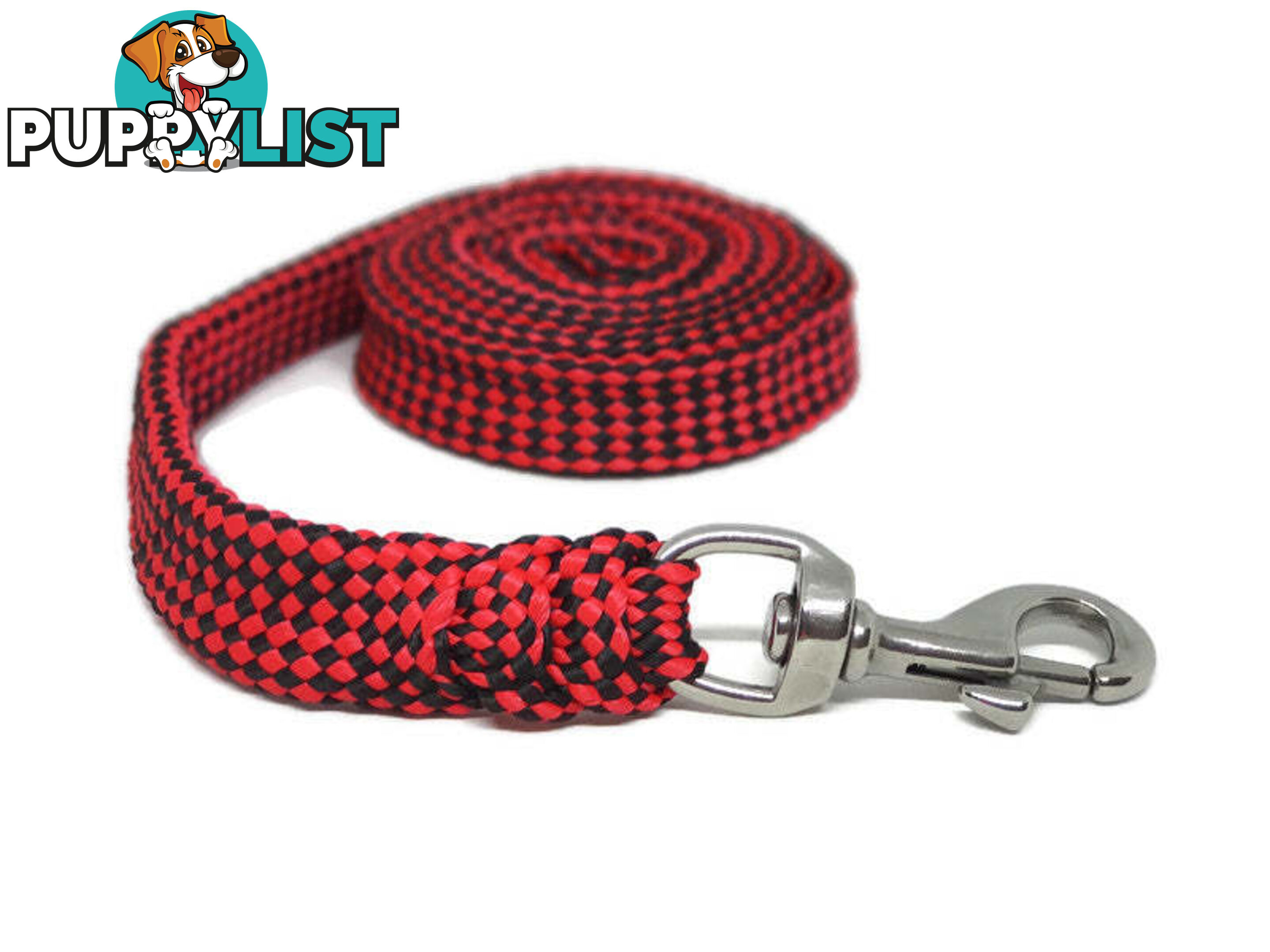 1.8m to 10m Long Dog Lead No Stitching Tough Yarnix 20mm Wide - YNXLD201.8BRPUR