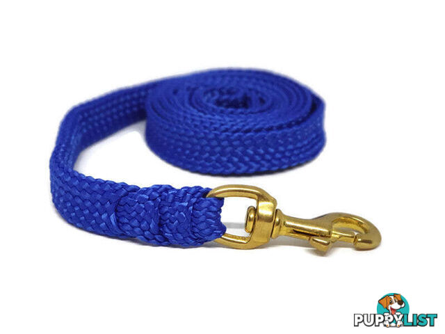 1.8m to 10m Long Dog Lead No Stitching Tough Yarnix 20mm Wide - YNXLD201.8BRPUR